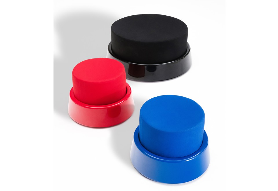 prima foto ARCAD3 Pouf rotondo in poliuretano e tessuto