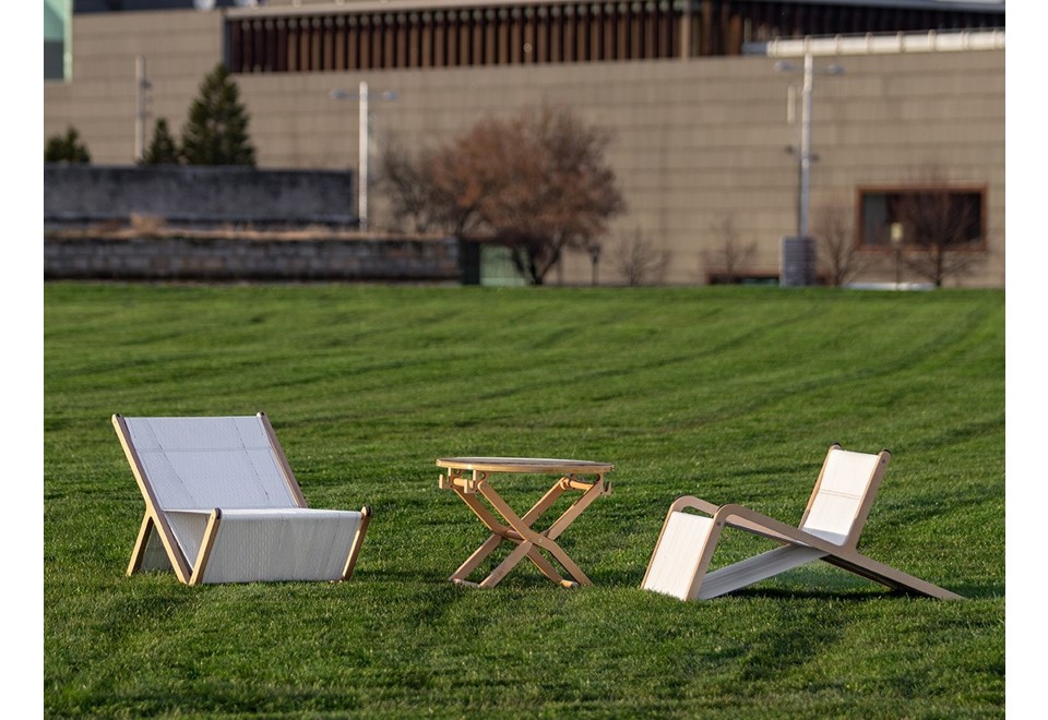 seconda foto B&S Sedia a sdraio in tessuto per vele