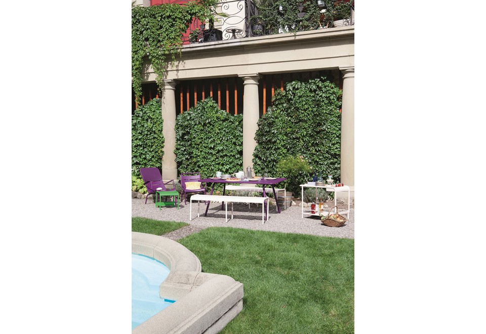 terza foto LUXEMBOURG Panca da giardino in alluminio