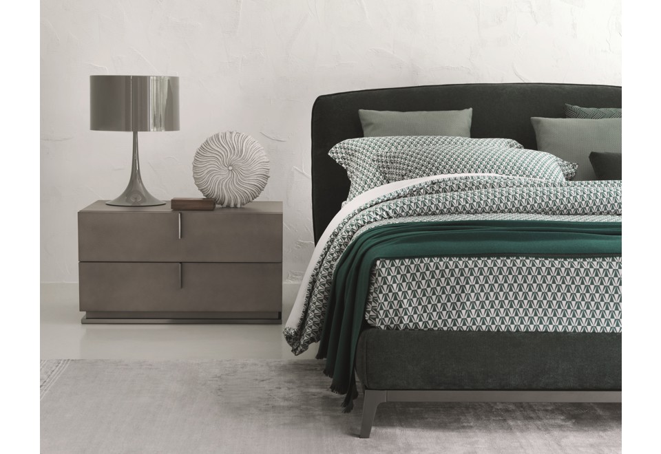 terza foto OLIVIER Letto in tessuto con testiera imbottita