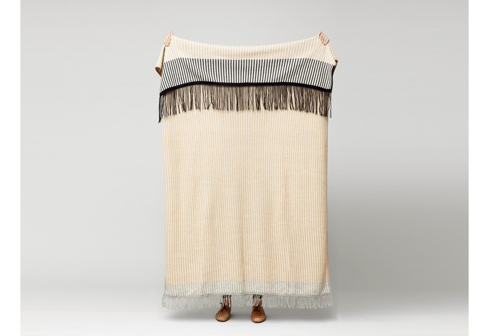 prima foto AYMARA Plaid a righe in alpaca