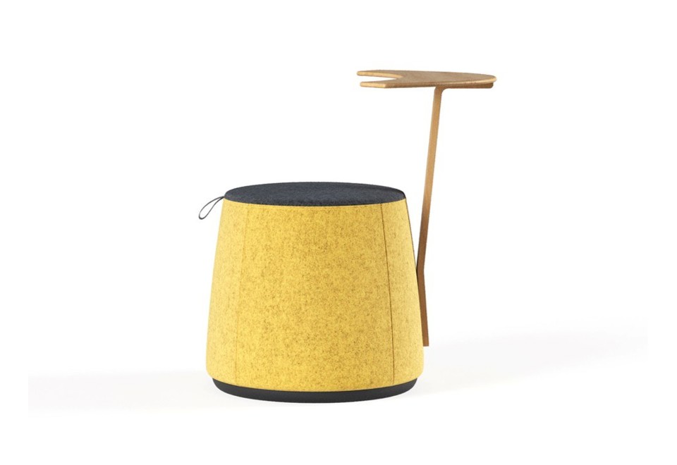 prima foto C1.8 Pouf rotondo in tessuto