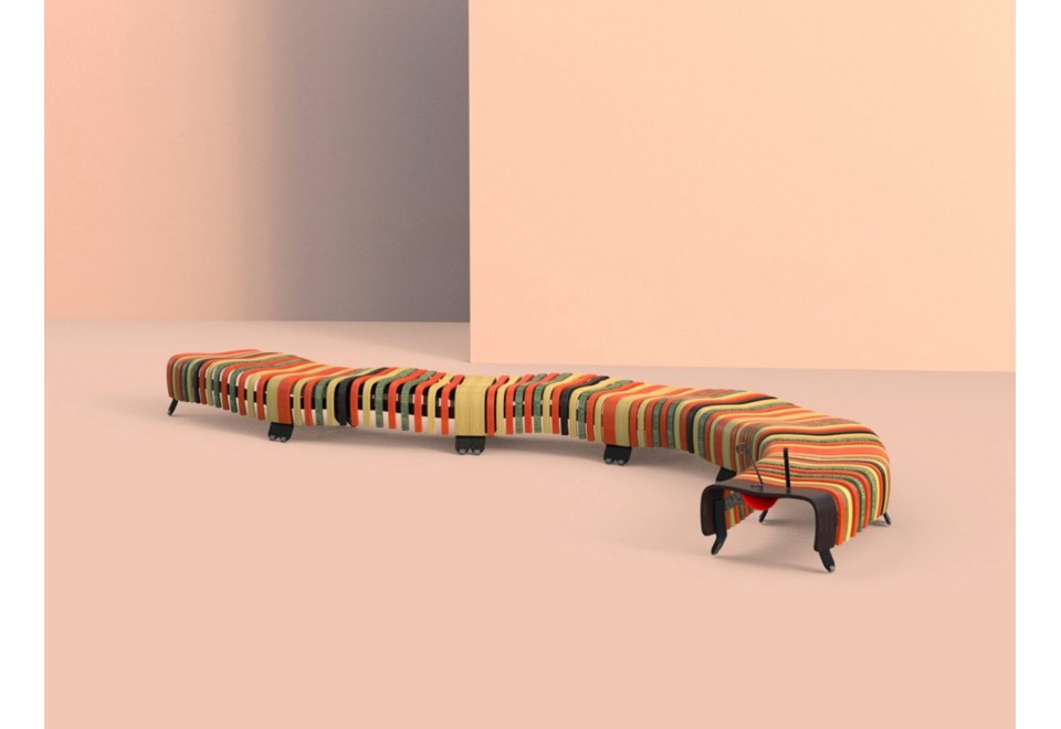 prima foto NOVA C KIDS Panca modulare in acciaio e legno senza schienale