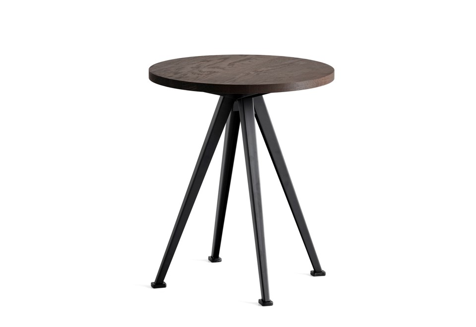 prima foto PYRAMID COFFEE TABLE 51 Tavolino rotondo in acciaio e legno