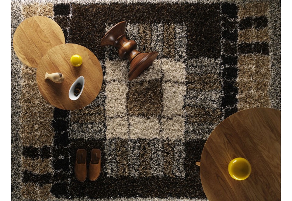 terza foto BALDERS HAGE Tappeto fatto a mano in lana e lino