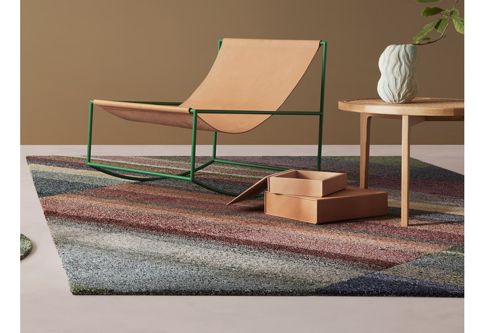 prima foto FLOURISH Tappeto fatto a mano rettangolare in lana