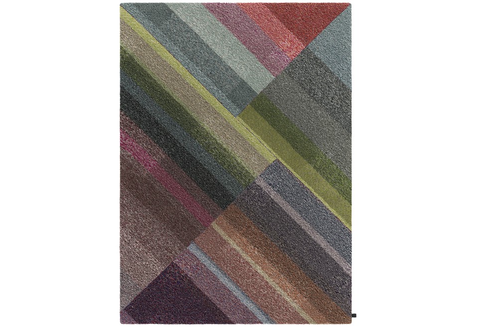 terza foto FLOURISH Tappeto fatto a mano rettangolare in lana