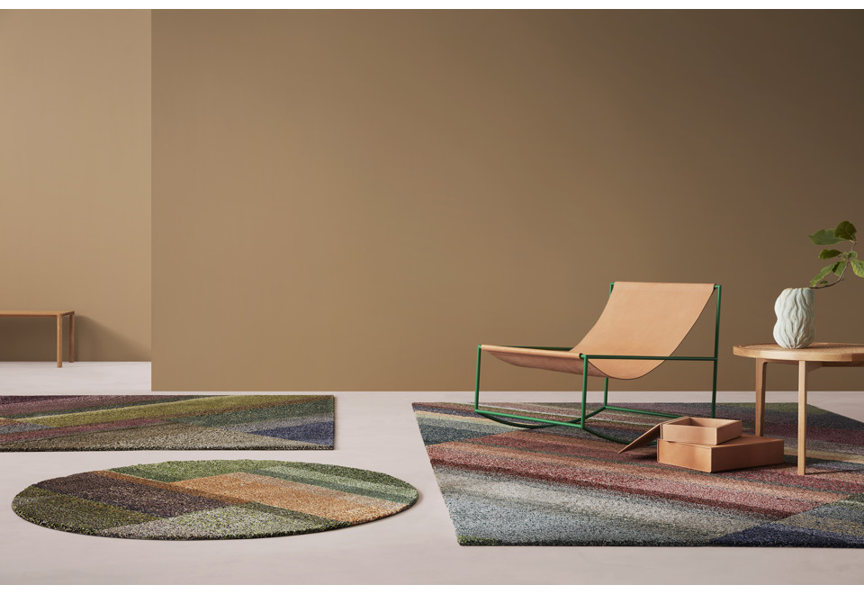 seconda foto FLOURISH Tappeto fatto a mano rotondo in lana