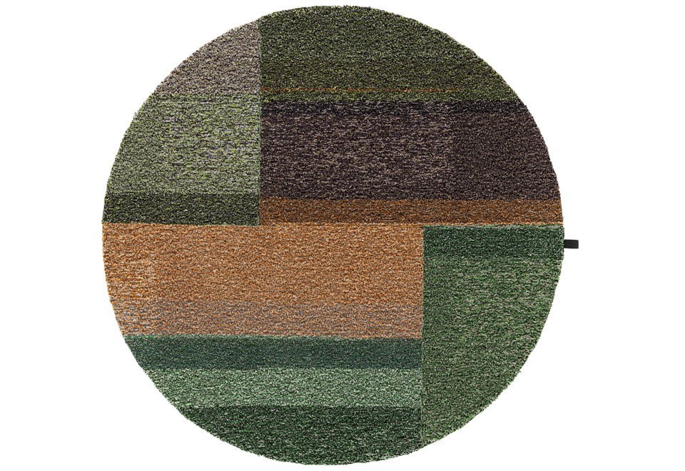 terza foto FLOURISH Tappeto fatto a mano rotondo in lana