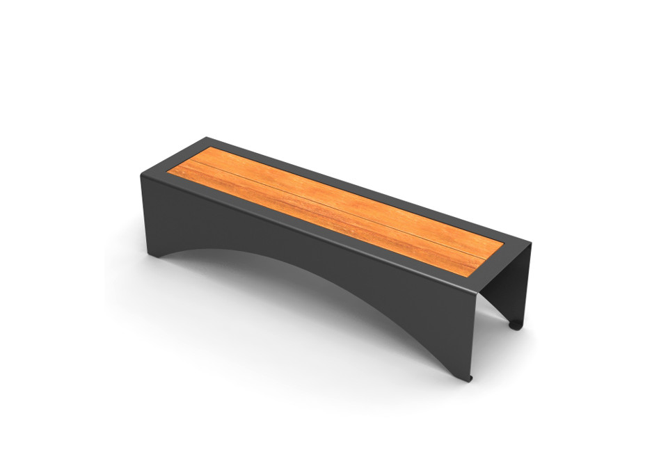 seconda foto PAPER Panchina in acciaio e legno