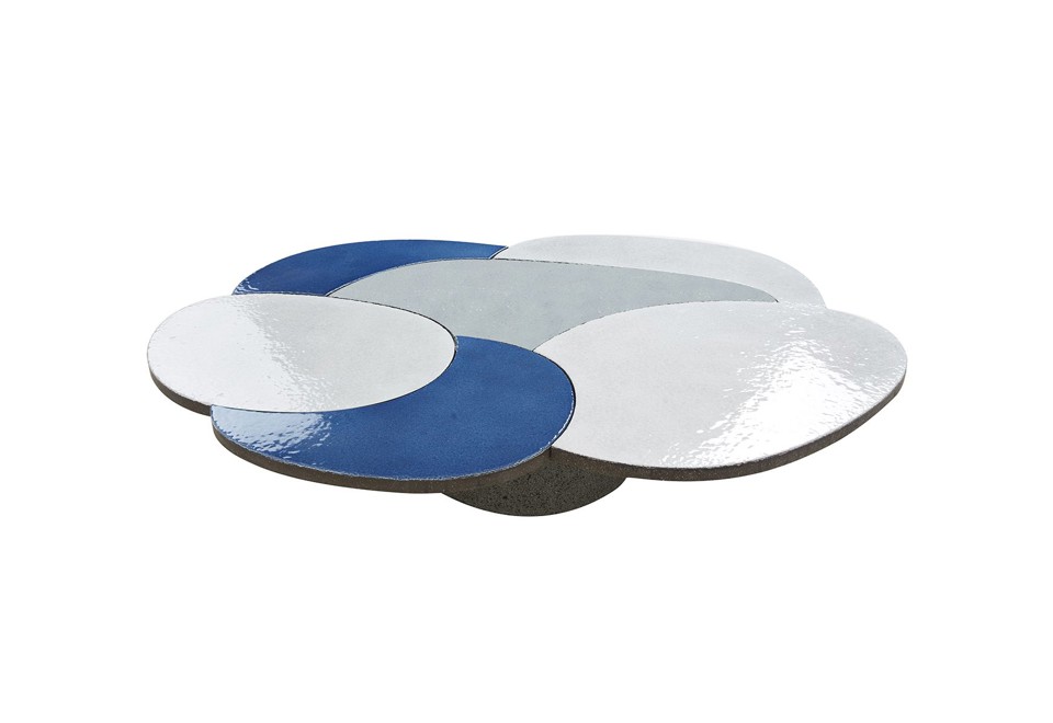 prima foto COFFEE TABLE BLUE & GREY Tavolino in pietra lavica da salotto