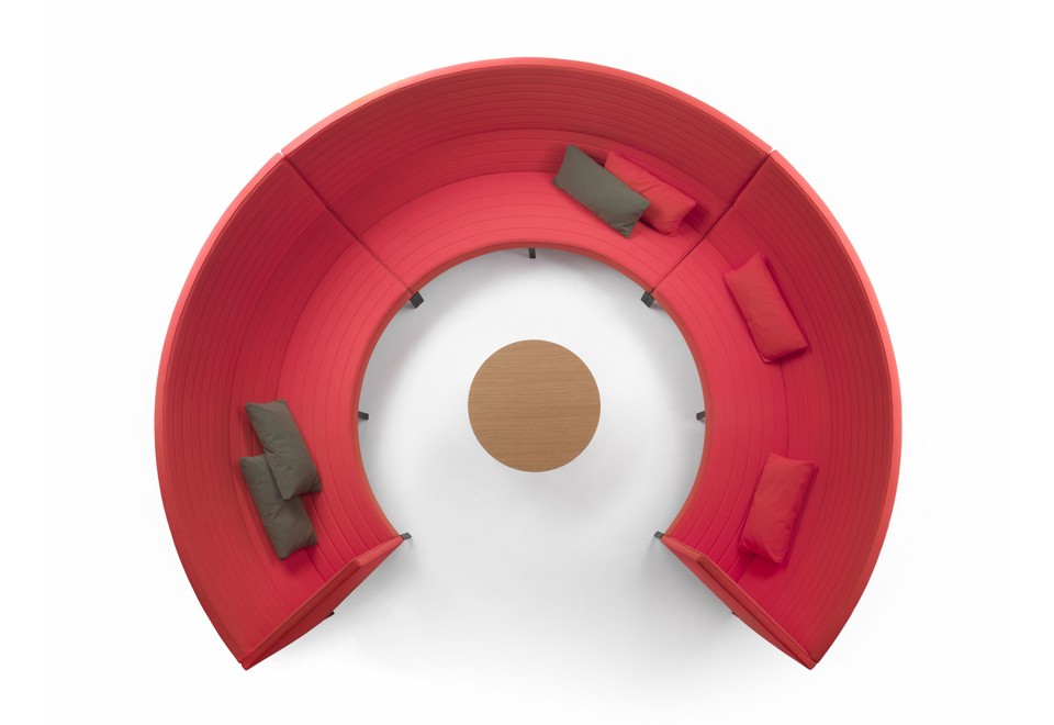 terza foto STRIPES ROUND Divano componibile curvo