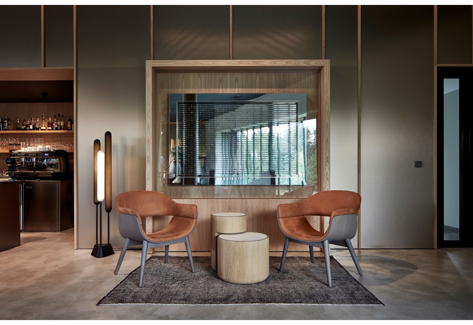 seconda foto PURO FLOOR Lampada da terra a LED in metallo e vetro soffiato