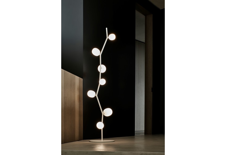 seconda foto IVY Lampada da terra in vetro soffiato e metallo