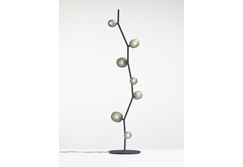 terza foto IVY Lampada da terra in vetro soffiato e metallo