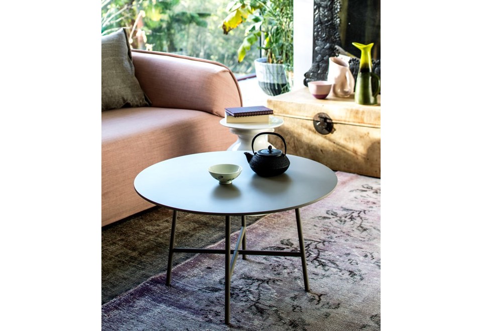 seconda foto TIA MARIA Tavolino rotondo in MDF e acciaio