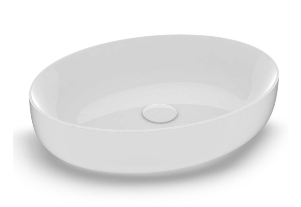 prima foto METAMORFOSI Lavabo da appoggio ovale in ceramica