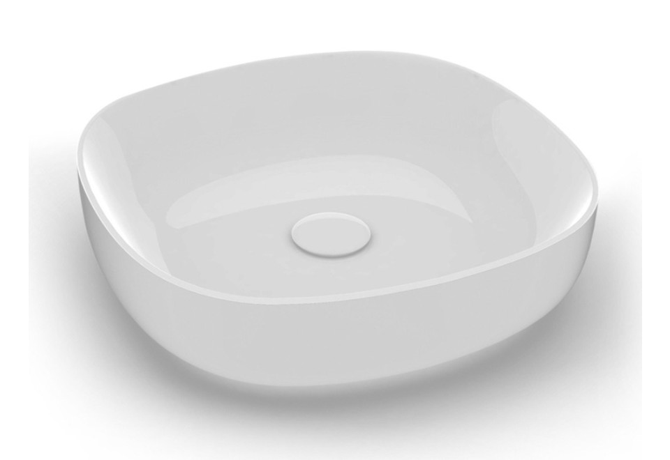 prima foto METAMORFOSI Lavabo da appoggio quadrato in ceramica