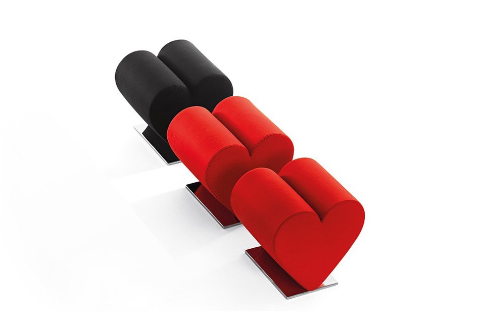 seconda foto LOVE Pouf sfoderabile in cotone