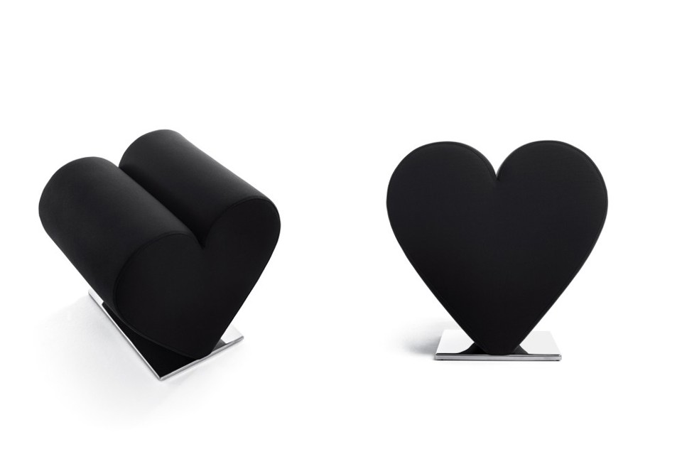 terza foto LOVE Pouf sfoderabile in cotone