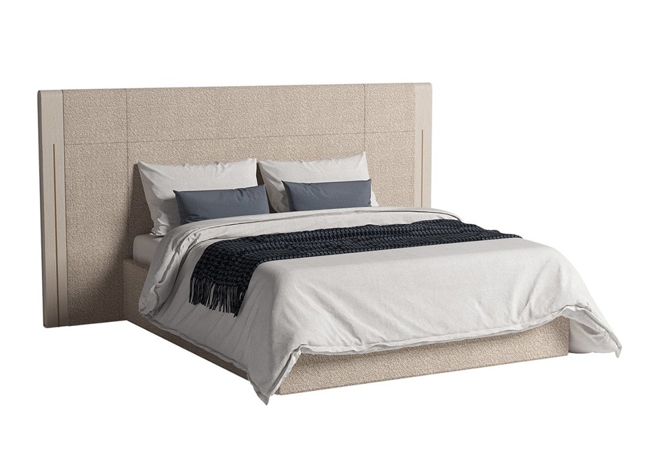 prima foto ASTRA Letto matrimoniale in lana con testiera alta