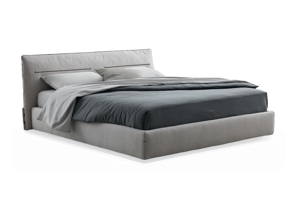 prima foto JACQUELINE Letto matrimoniale in tessuto con testiera imbottita