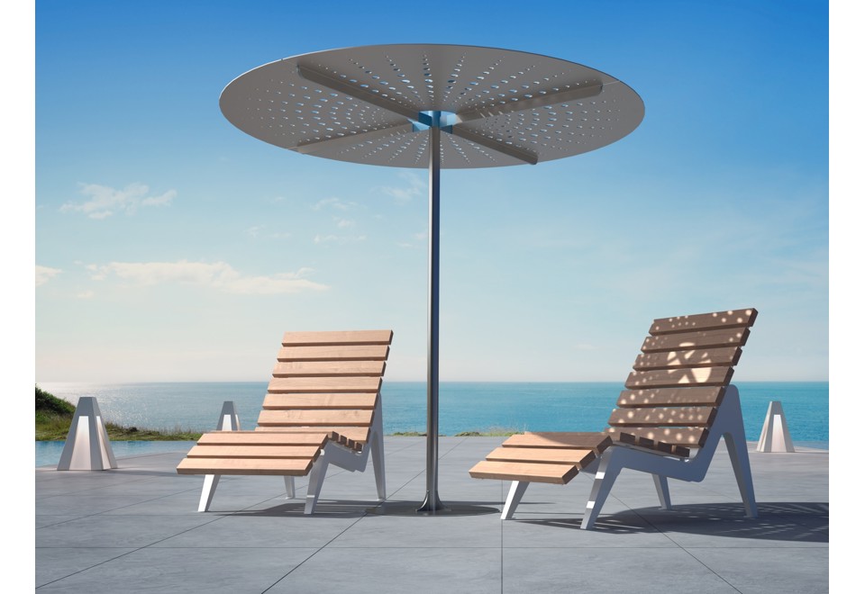 prima foto ASTRO Ombrellone rotondo in acciaio