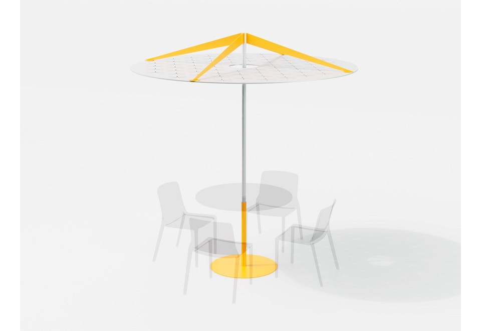 terza foto ASTRO Ombrellone rotondo in acciaio