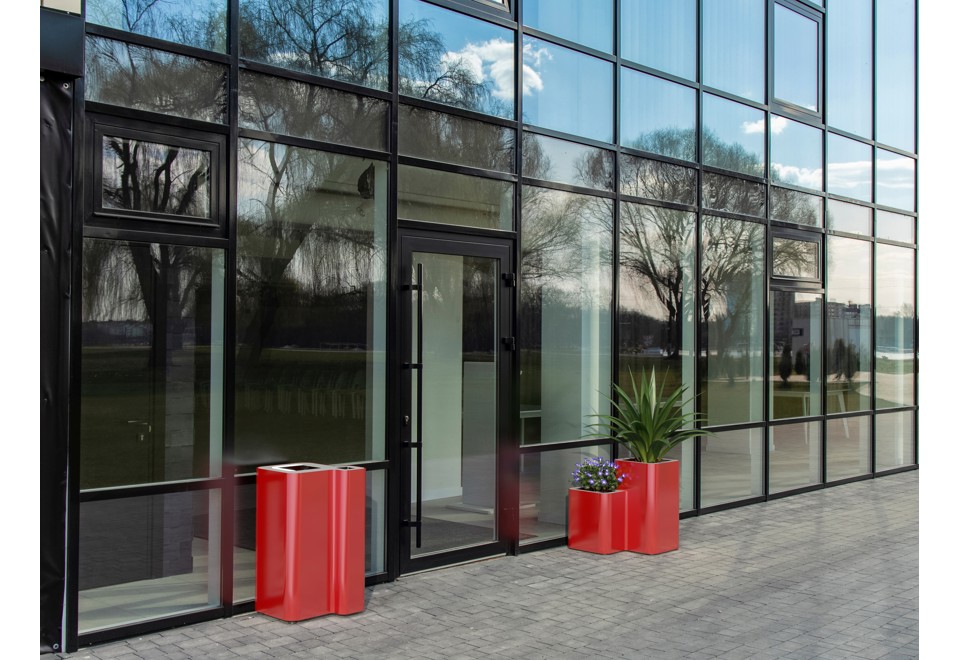 seconda foto EDO Portarifiuti in acciaio per raccolta differenziata