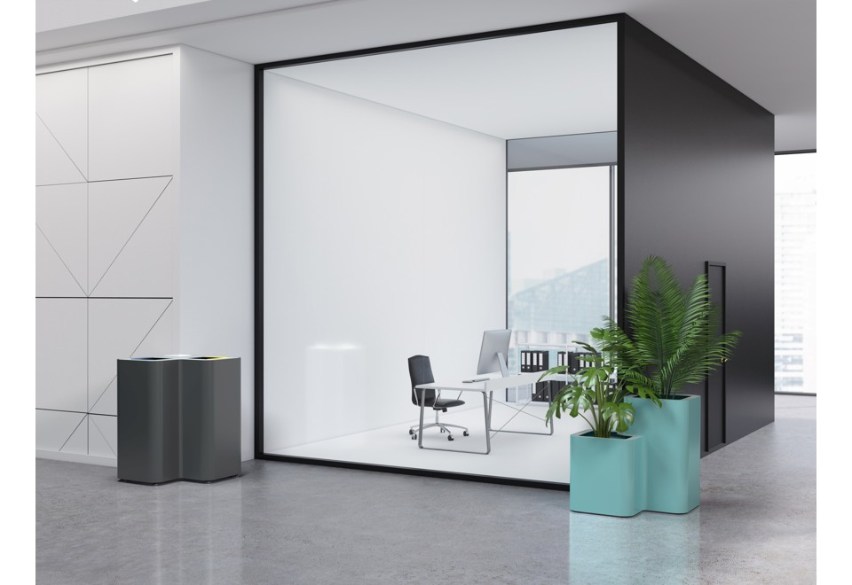 terza foto EDO Portarifiuti in acciaio per raccolta differenziata