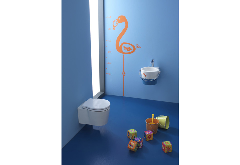 seconda foto BUCKET Wc sospeso in ceramica per bambini