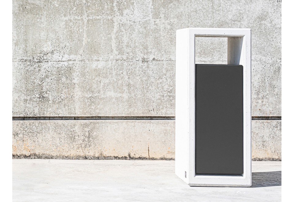 prima foto OUTLINE Portarifiuti in metallo e calcestruzzo