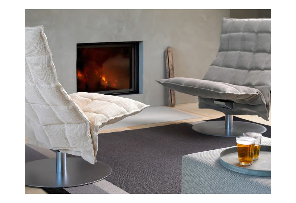 terza foto SWIVEL K CHAIR Poltrona girevole in tessuto
