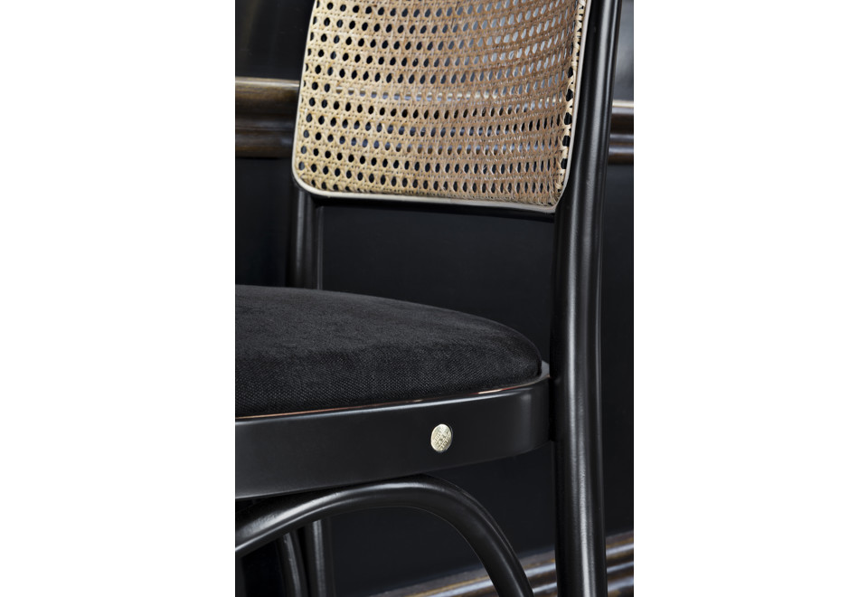 seconda foto N. 811 Sgabello alto in faggio e paglia di Vienna