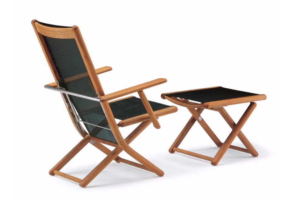 terza foto TENNIS Sedia da giardino reclinabile con braccioli