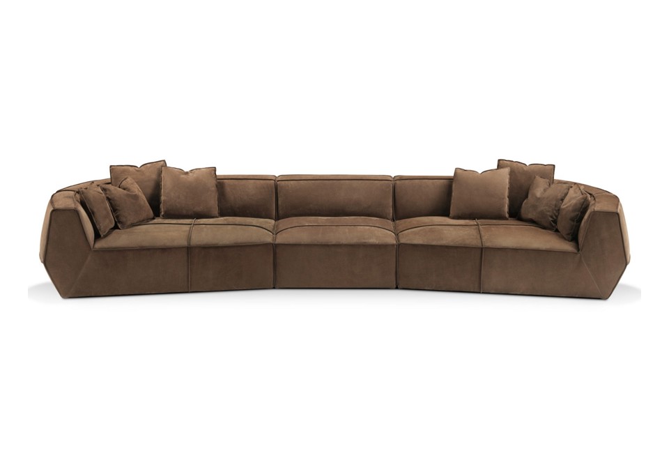 prima foto INFINITO Divano componibile curvo in pelle