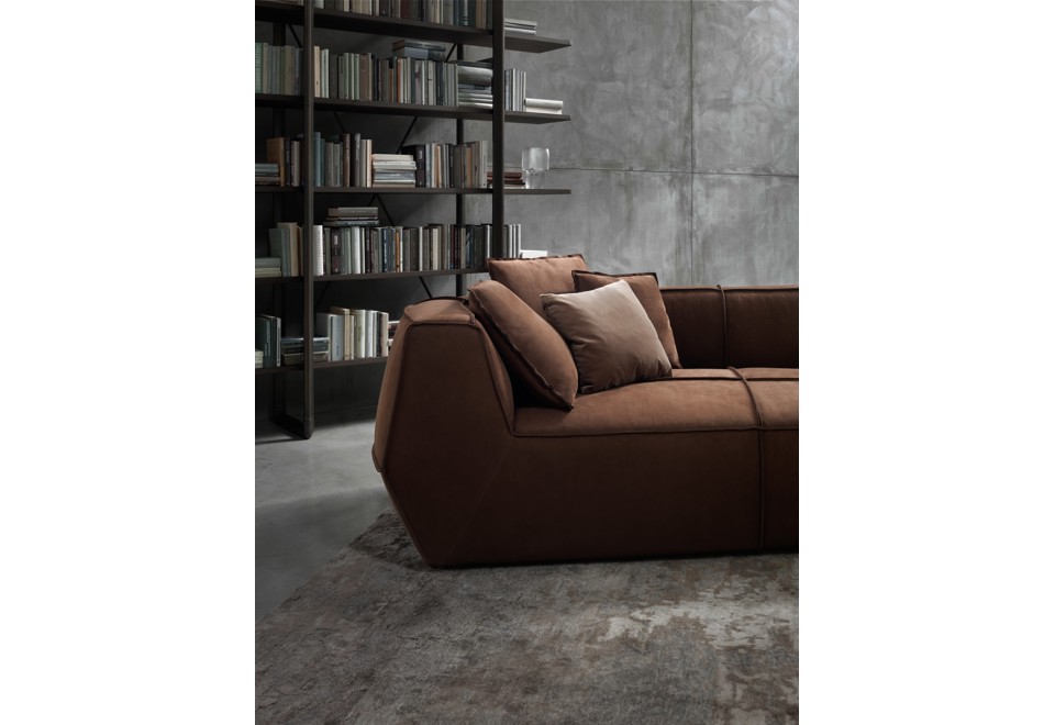 terza foto INFINITO Divano componibile curvo in pelle