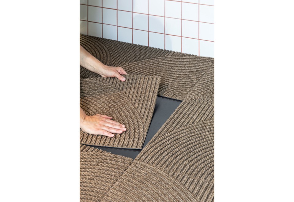 seconda foto ZEN Moquette a tinta unita in tessuto a quadrotte