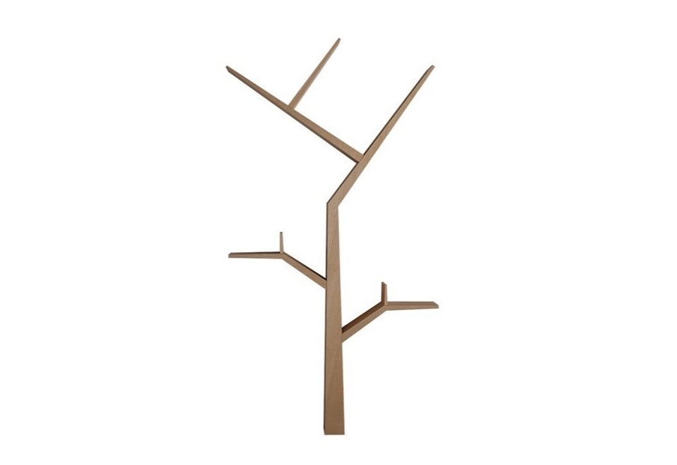 prima foto BOOKTREE Libreria a parete in legno massello impiallacciato