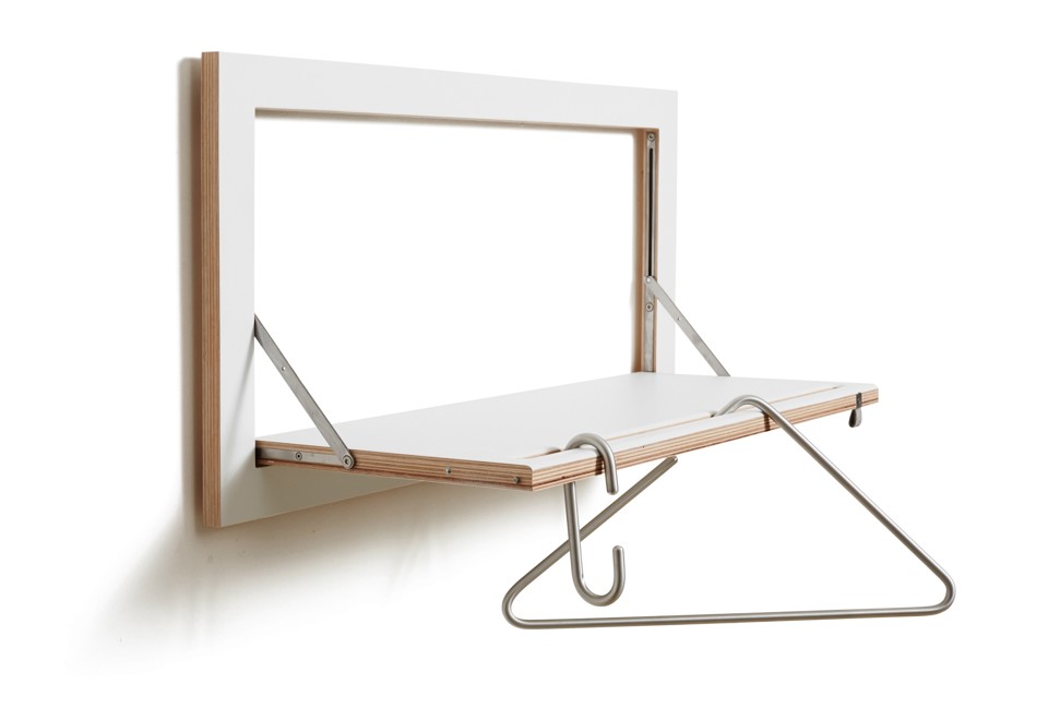 prima foto FLÄPPS HÄNGRAIL WHITE Appendiabiti da parete in compensato