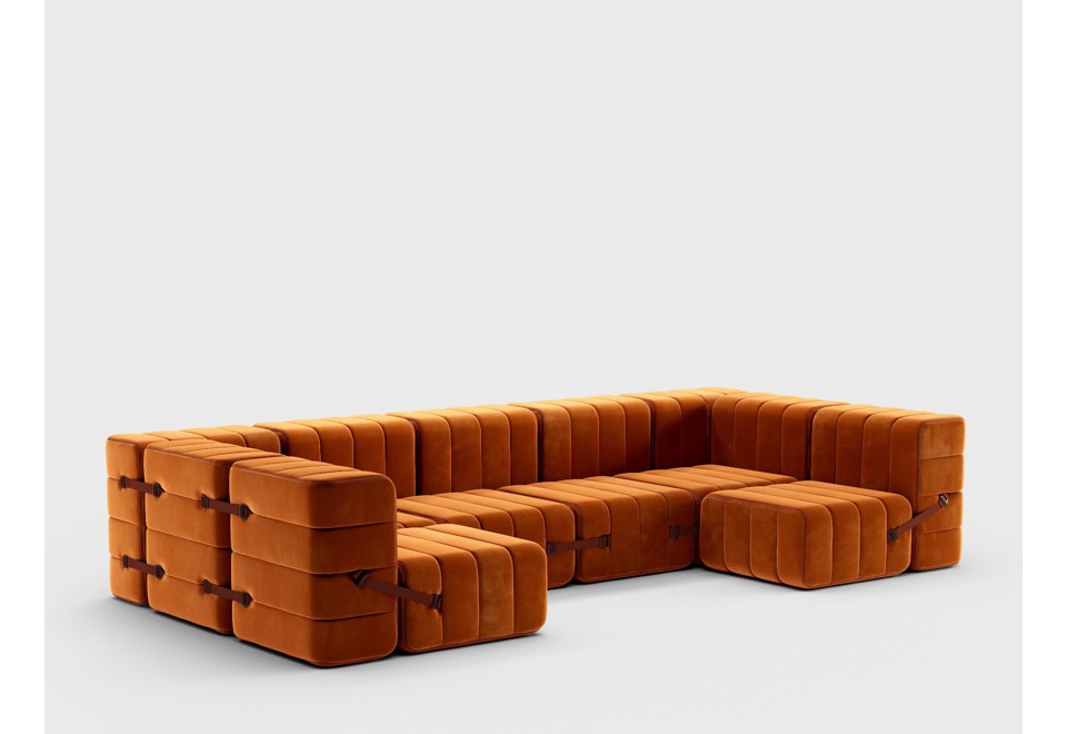 seconda foto CURT Divano componibile in tessuto