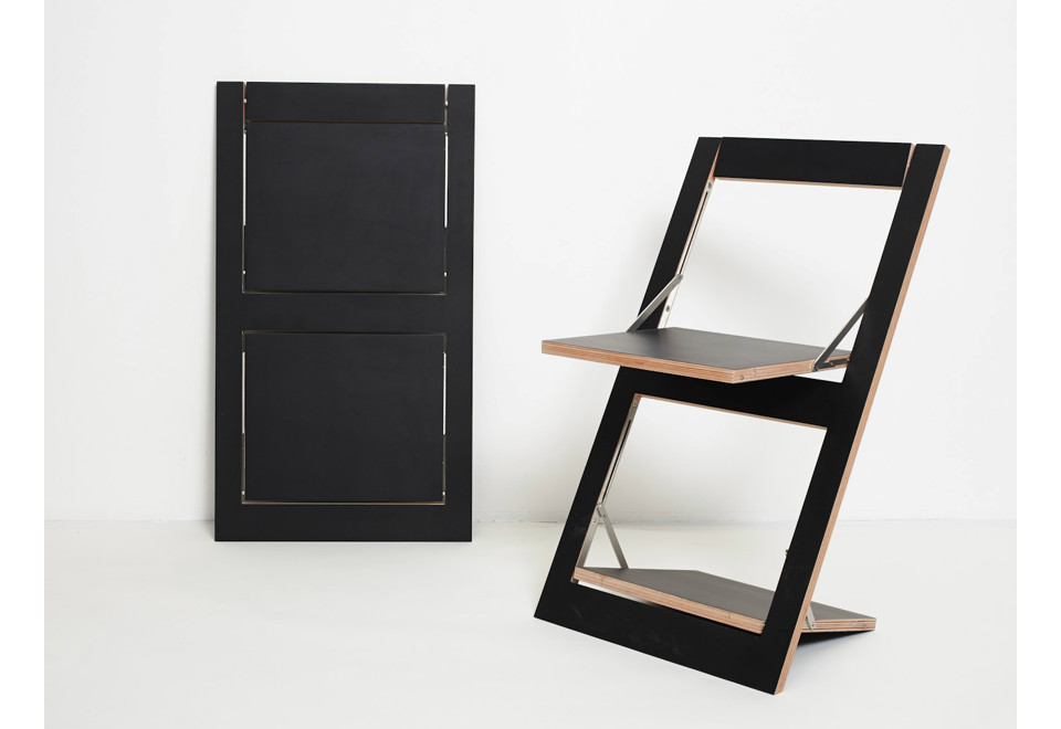 prima foto FLÄPPS FOLDING CHAIR BLACK Sedia pieghevole in compensato