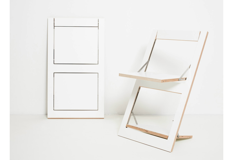 prima foto FLÄPPS FOLDING CHAIR WHITE Sedia pieghevole in compensato