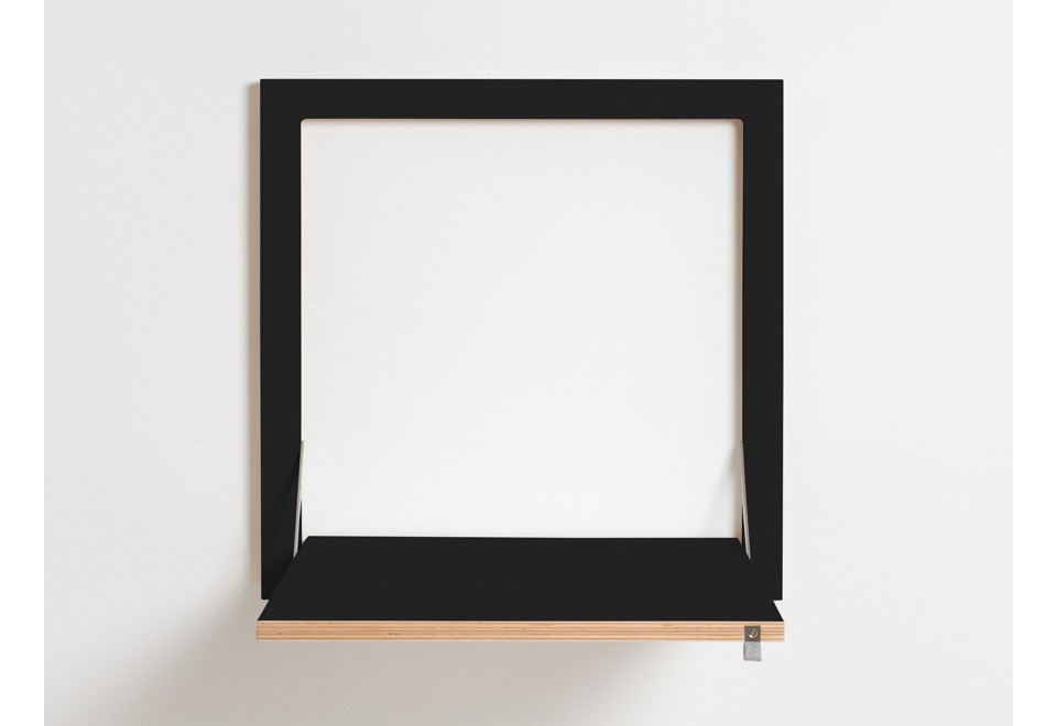 seconda foto FLÄPPS KITCHEN TABLE BLACK Tavolo a muro da cucina in compensato