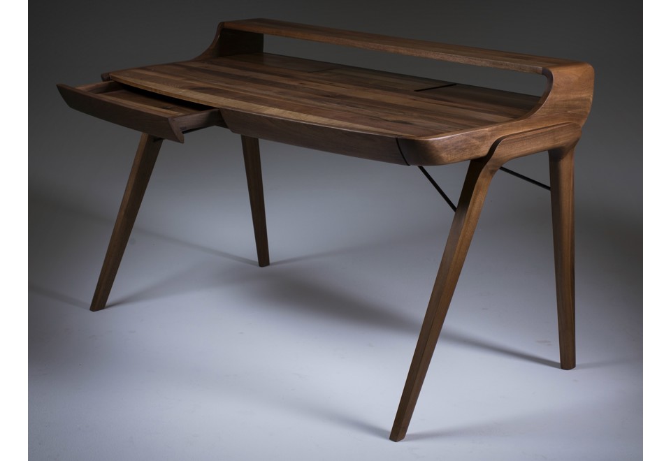 seconda foto PICARD Scrivania rettangolare in legno con cassetti