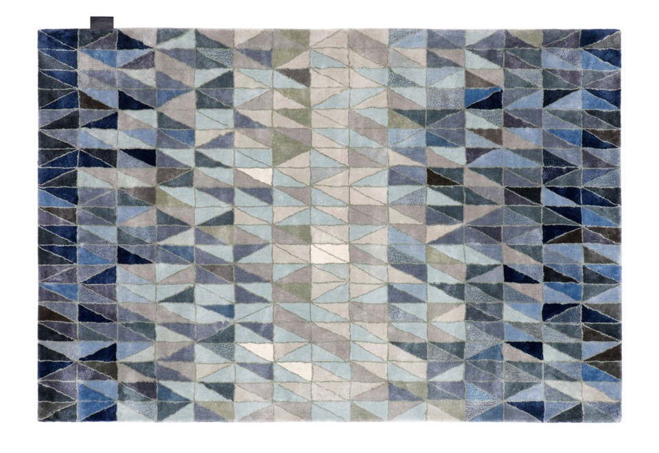 prima foto WEDGE Tappeto fatto a mano rettangolare in Lyocell® a motivi geometrici