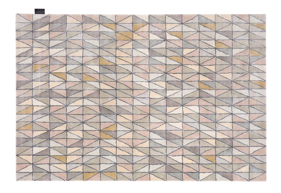 seconda foto WEDGE Tappeto fatto a mano rettangolare in Lyocell® a motivi geometrici