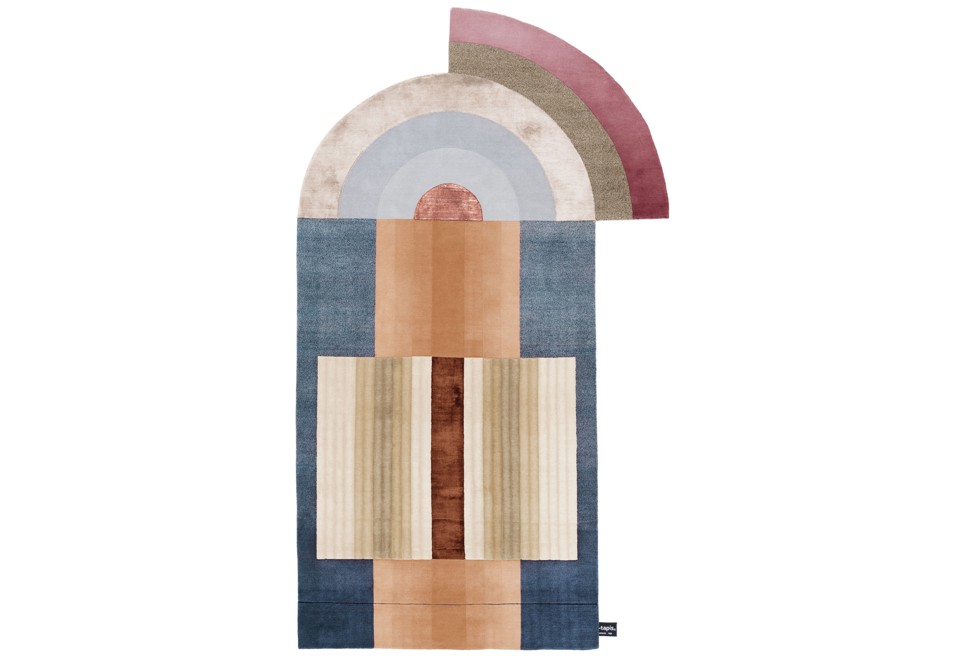 prima foto BLISS BIG BLUE Tappeto fatto a mano a motivi geometrici