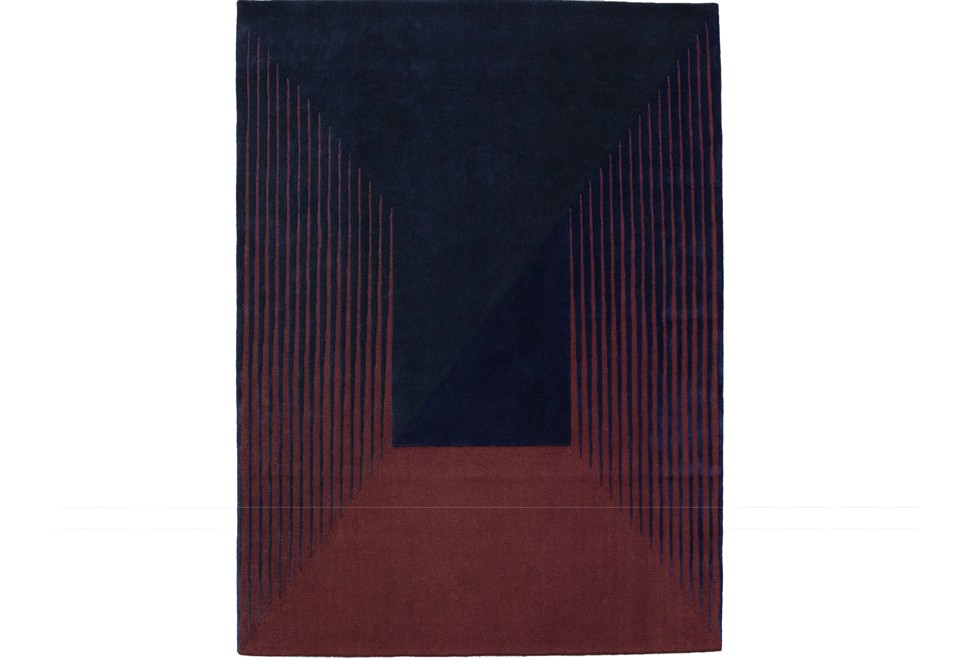 prima foto PURRO Tappeto rettangolare in lana a motivi geometrici