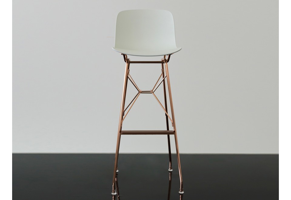 prima foto TROY Sgabello alto in polipropilene e acciaio